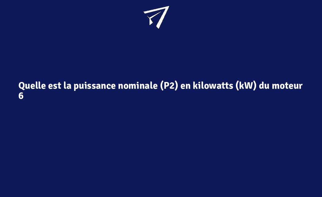 Quelle Est La Puissance Nominale P En Kilowatts Kw Du Moteur