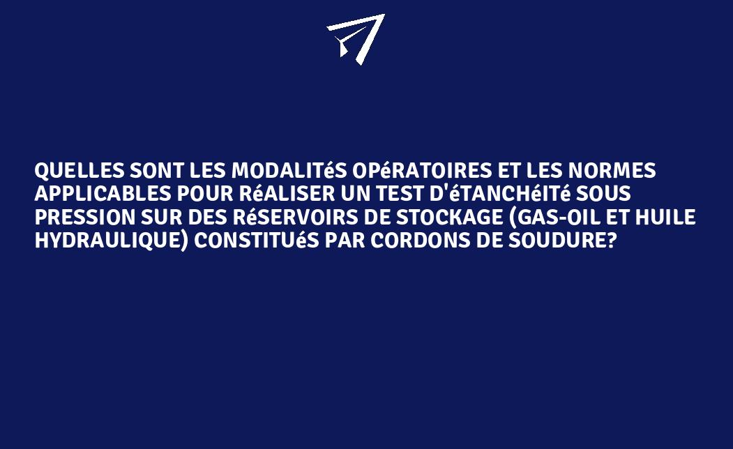 Quelles Sont Les Modalités Opératoires Et Les Normes Applicables Pour ...