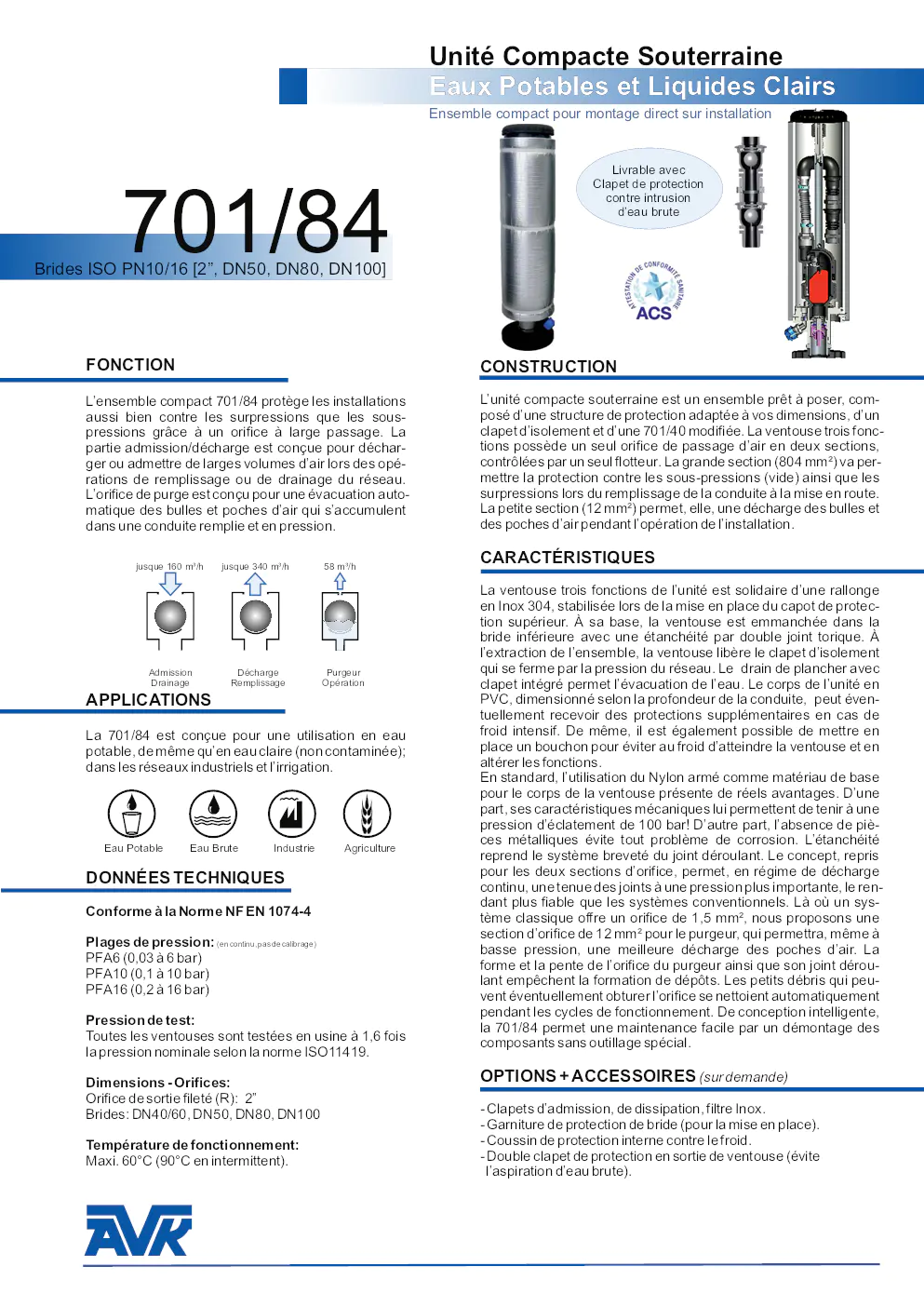 Image du document pdf : FT_Ventouse souterraine AEP série 701-84  