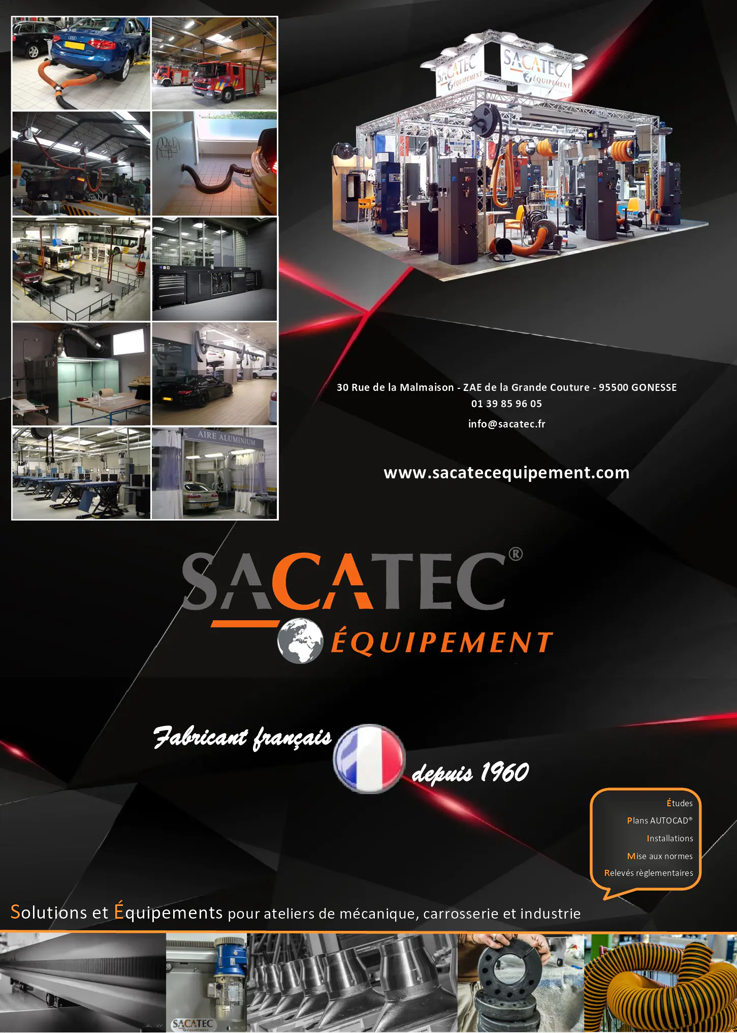 Image du document pdf : brochure des solutions et équipements sacatec équipement pour ateliers de mécanique et industrie  