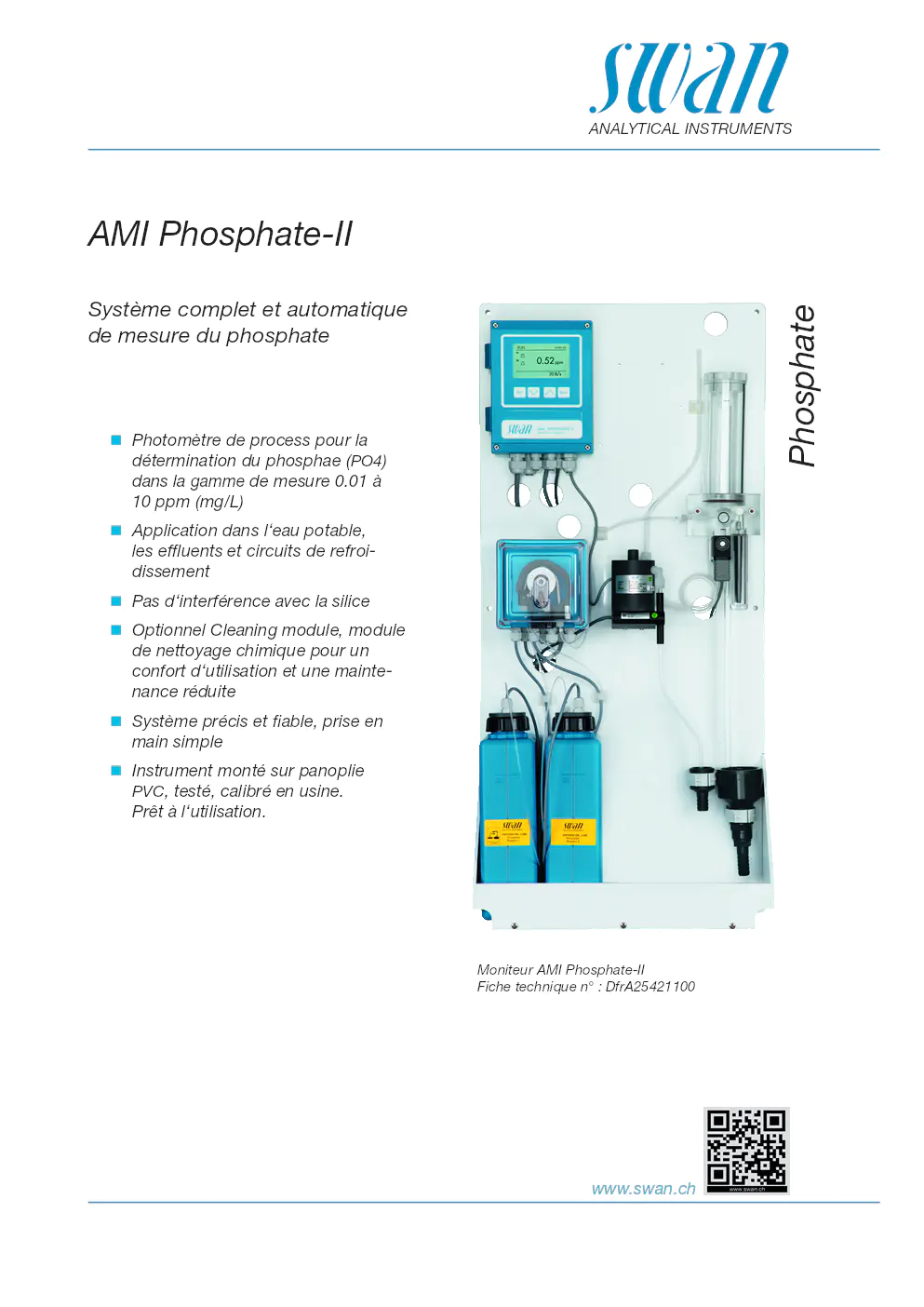 Image du document pdf : fiche technique du moniteur ami phosphate-II  