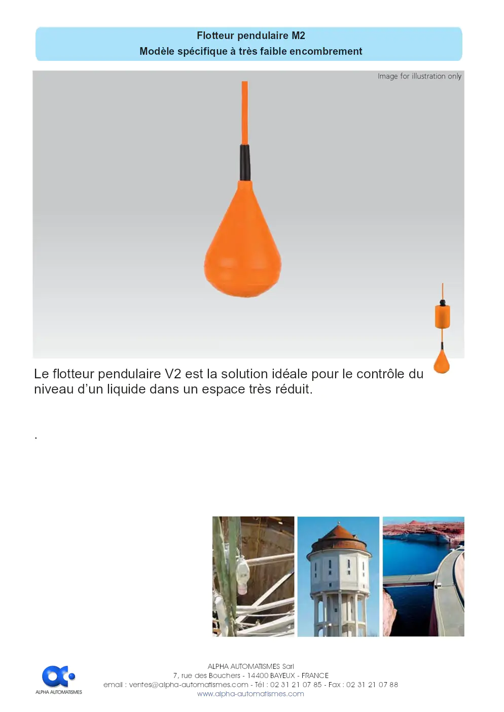 Image du document pdf : brochure du flotteur pendulaire m2 à faible encombrement  