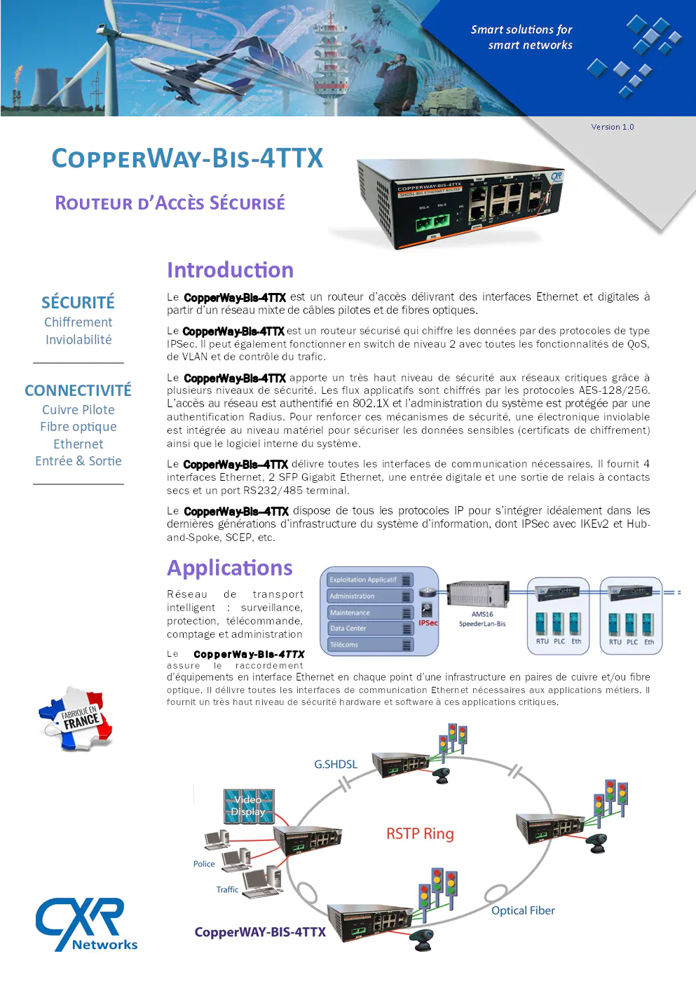 Image du document pdf : brochure du routeur d