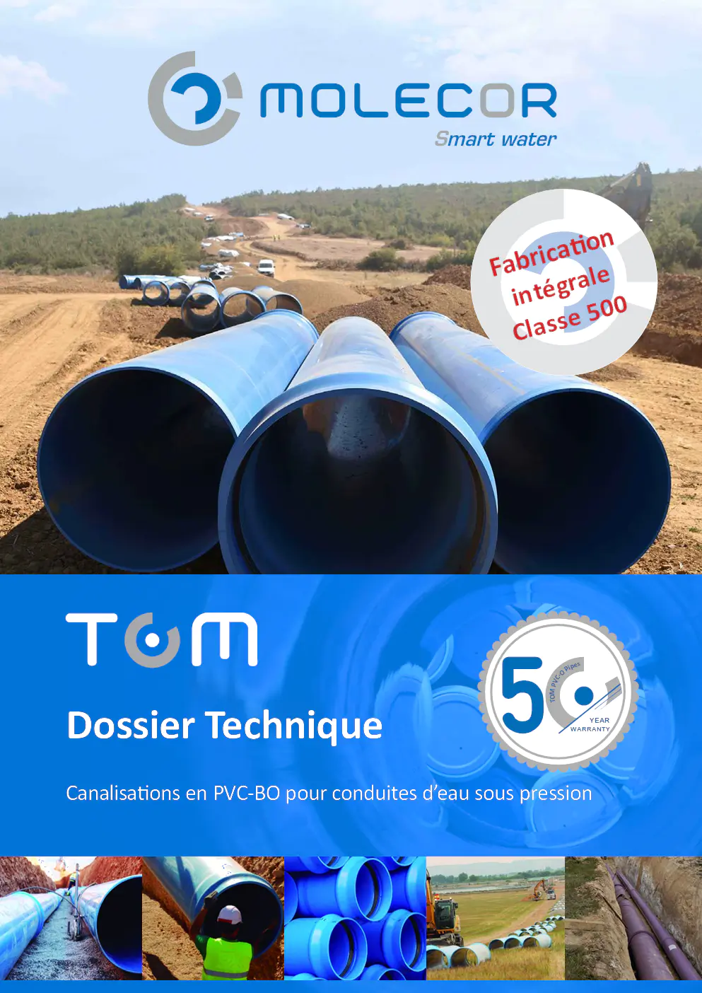 Image du document pdf : Dossier Technique sur les Canalisations en PVC-BO TOM® Classe 500  