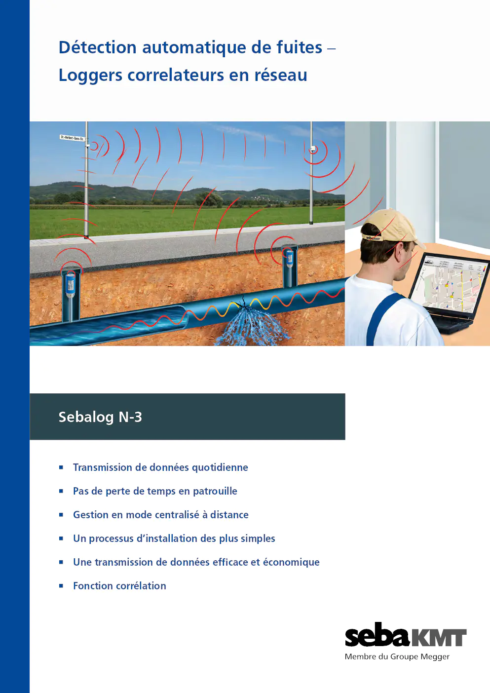 Image du document pdf : Brochure des Loggers Corrélateurs Sebalog N-3 de SEBA-SERVICE  