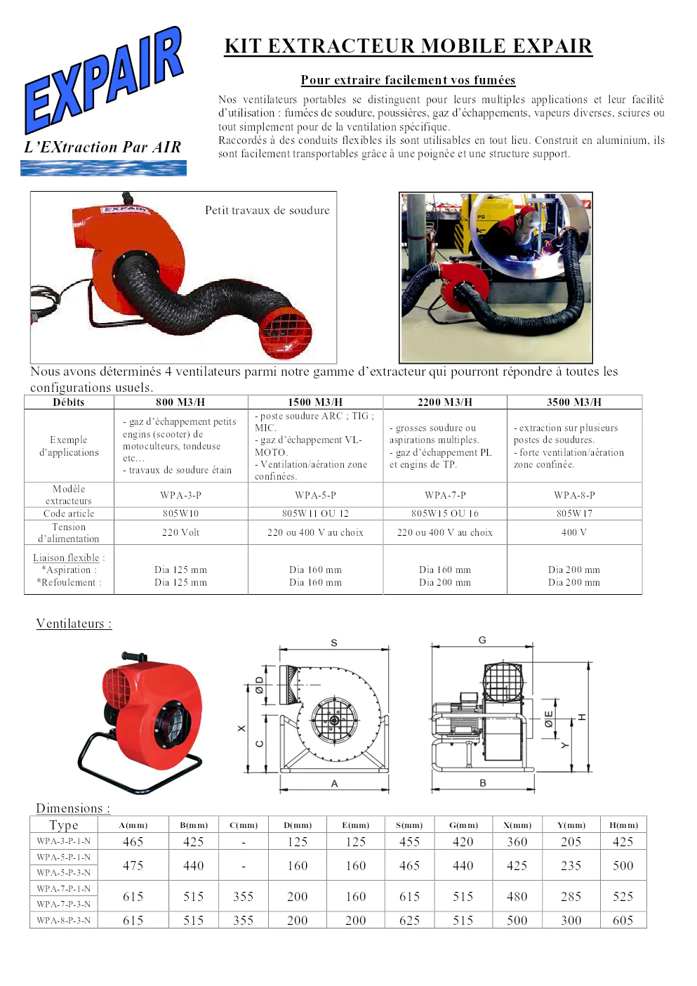 Image du document pdf : brochure du kit extracteur mobile expair  