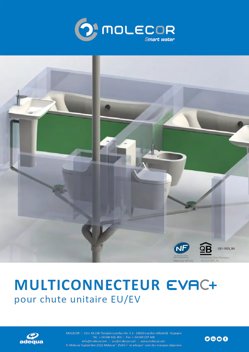 Image du document pdf : brochure multiconnecteur pour chute unitaire EU/EV de molecor  