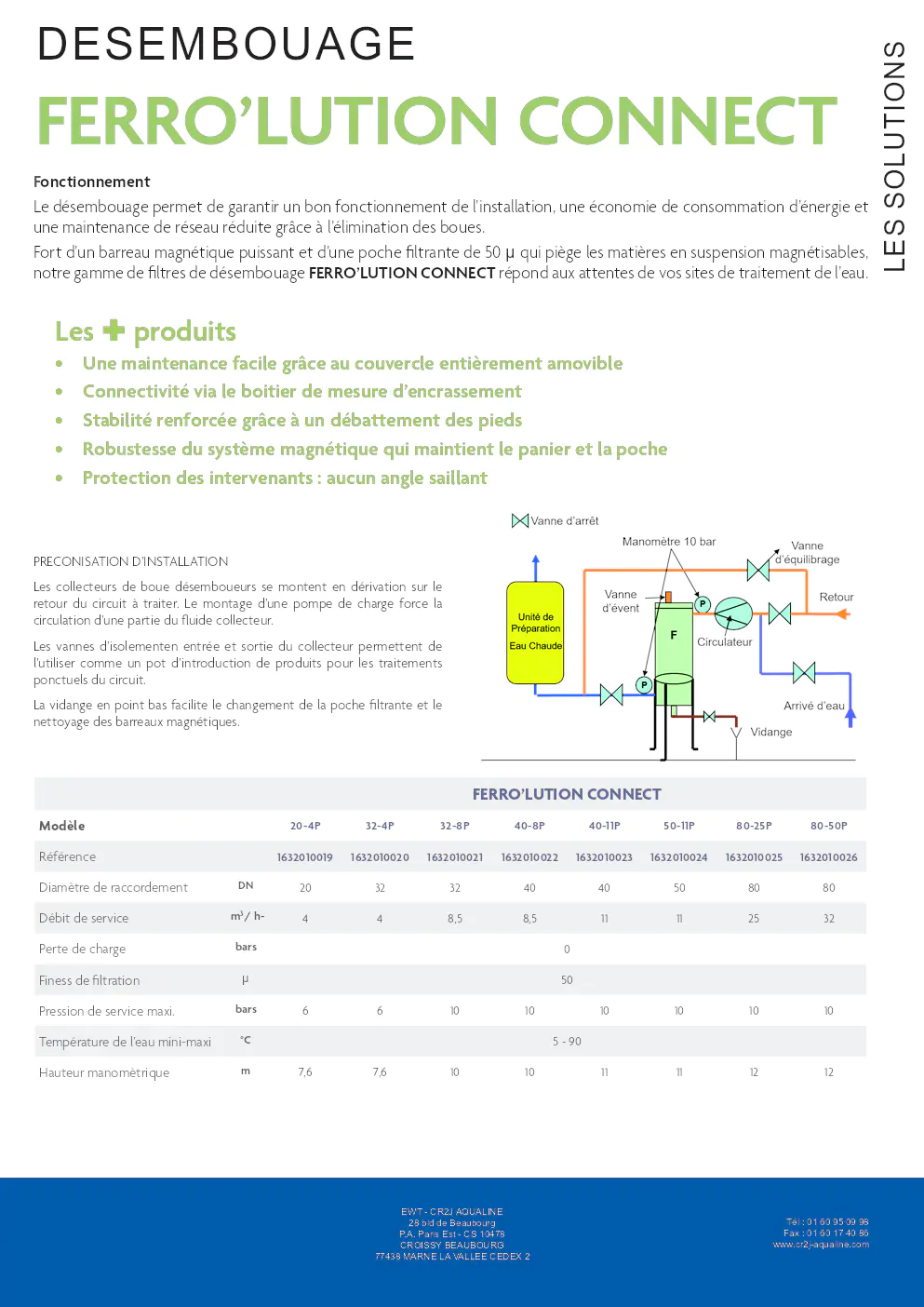 Image du document pdf : brochure sur le filtre de désembouage ferro’lution connect  