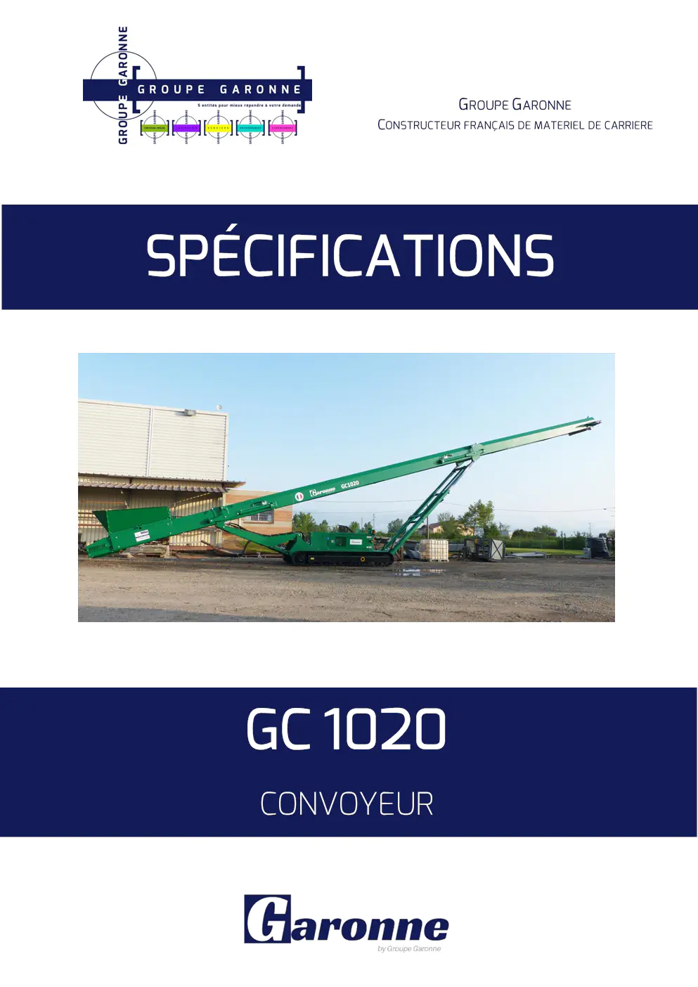 Image du document pdf : brochure du convoyeur mobile GC1020 du groupe garonne  