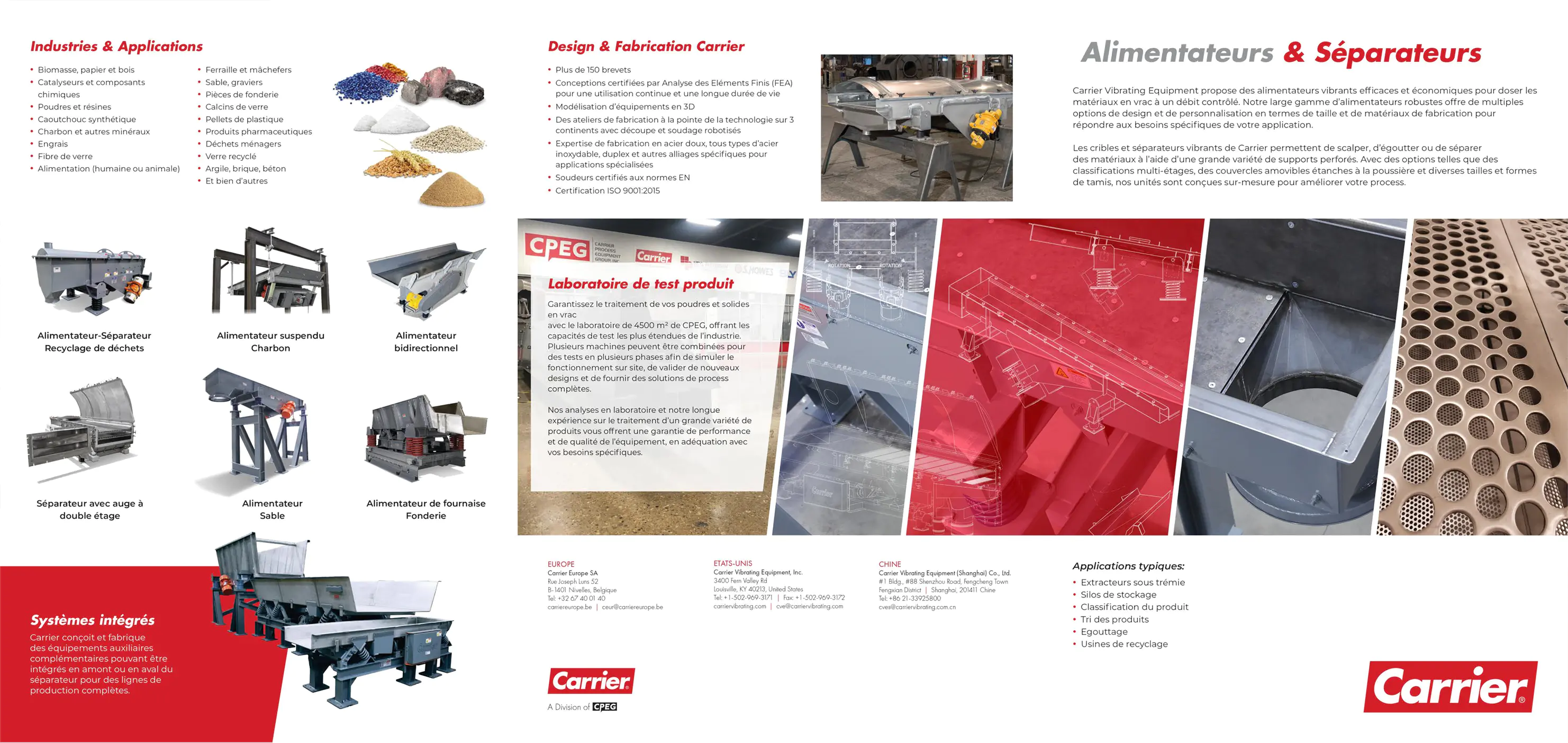 Image du document pdf : brochure des alimentateurs et séparateurs vibrants de carrier europe  