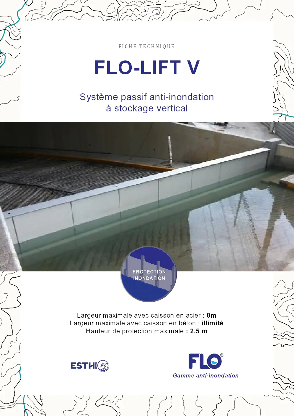 Image du document pdf : fiche technique du système passif anti-inondation flo-lift v  