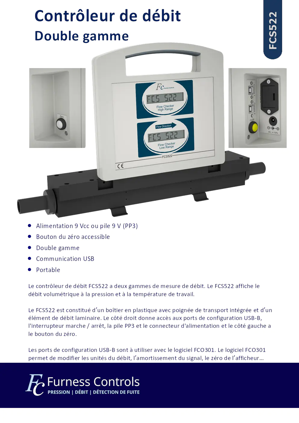 Image du document pdf : Manuel du Contrôleur de Débit FCS522 de Furness Controls  