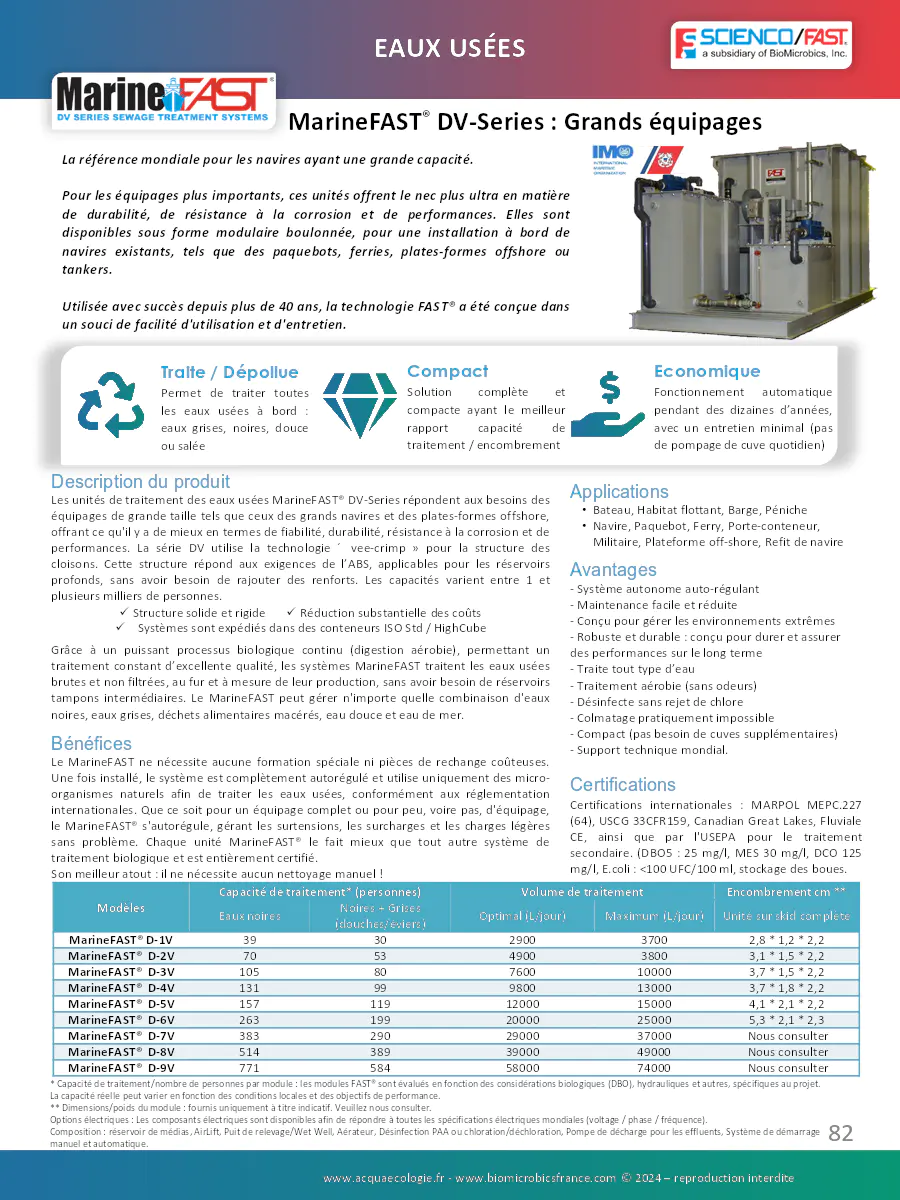 Image du document pdf : brochure marinefast dv-series pour grands équipages  