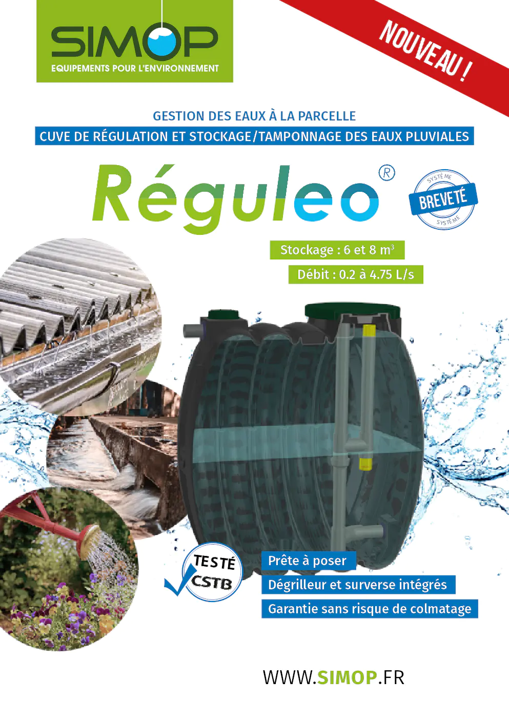 Image du document pdf : brochure sur la cuve de régulation et stockage des eaux pluviales  