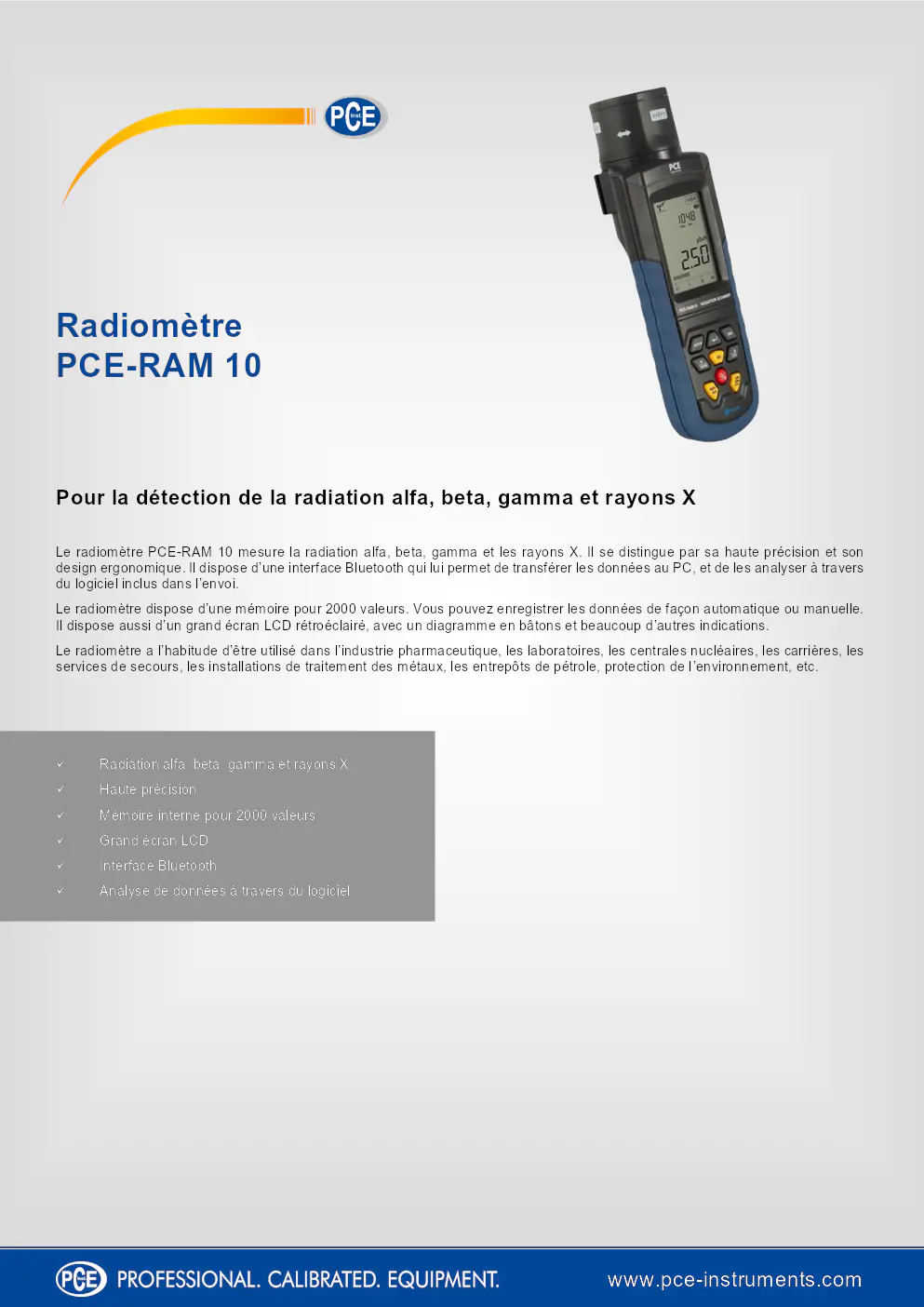 Image du document pdf : manuel du radiomètre pce-ram 10  