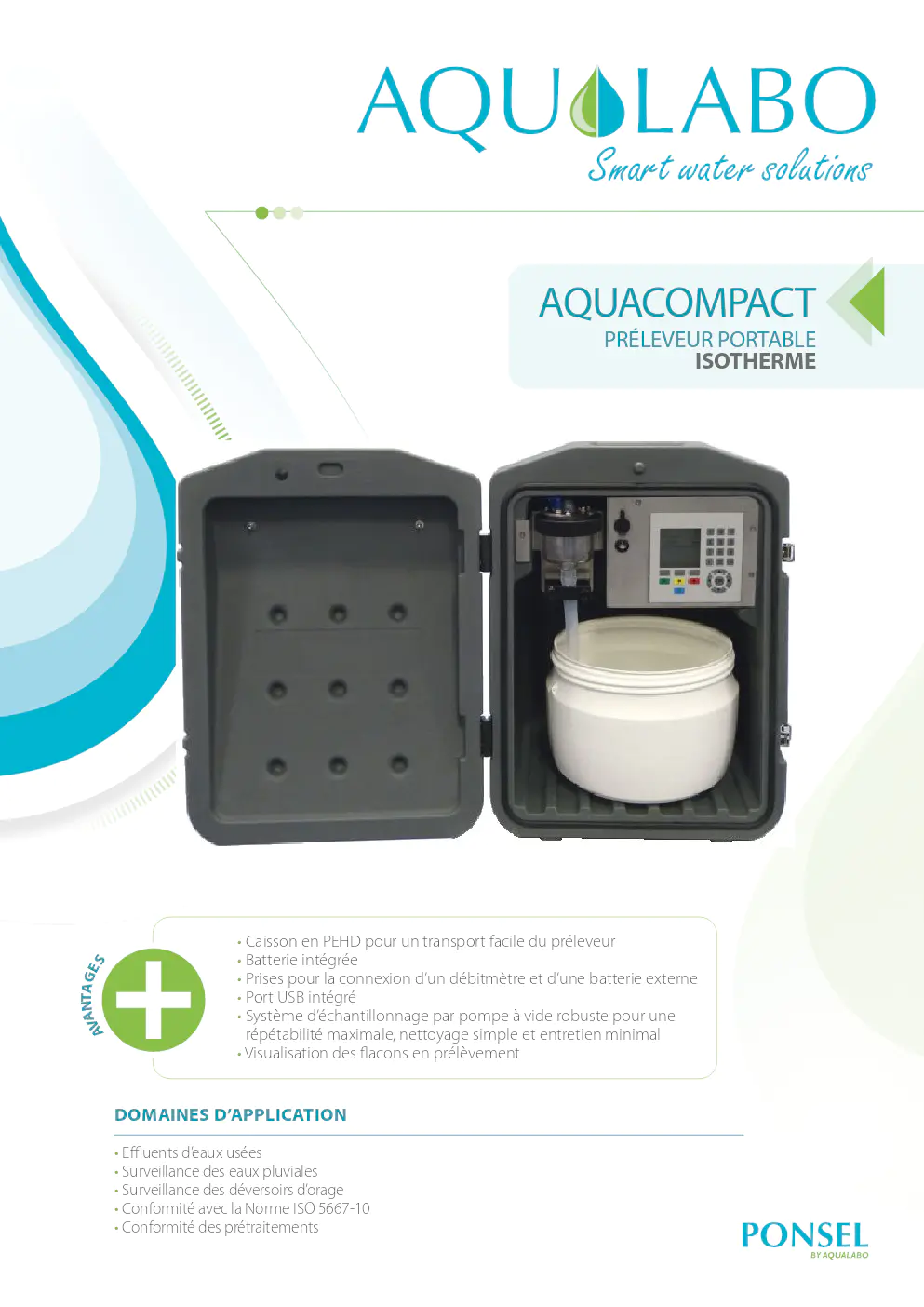 Image du document pdf : brochure du préleveur portable isotherme aquacompact  