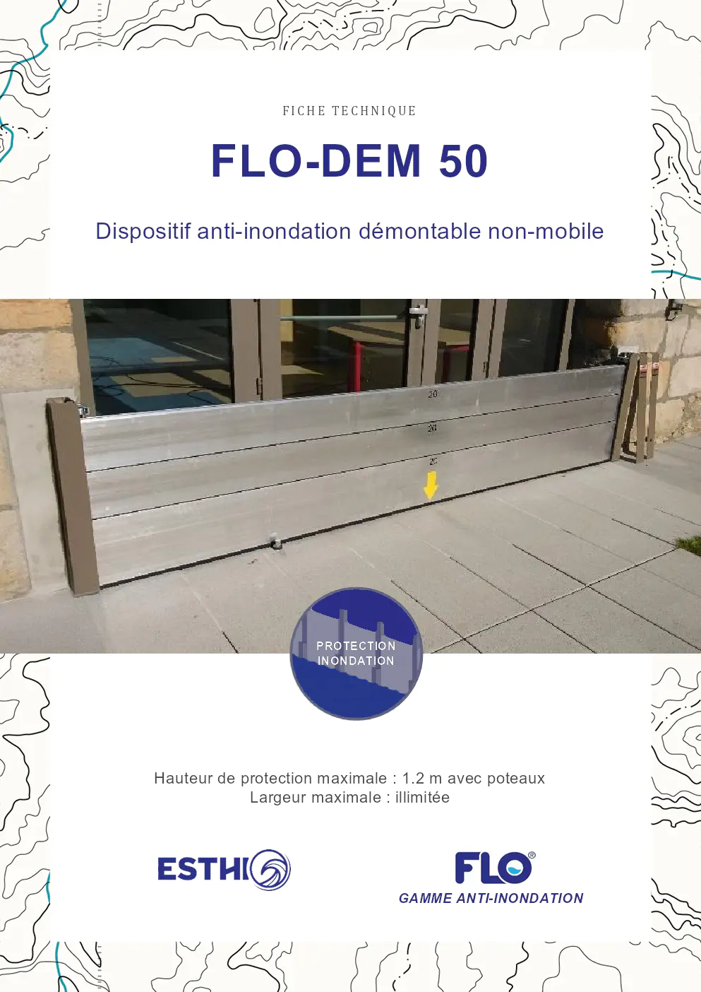 Image du document pdf : fiche technique du dispositif anti-inondation flo-dem 50  