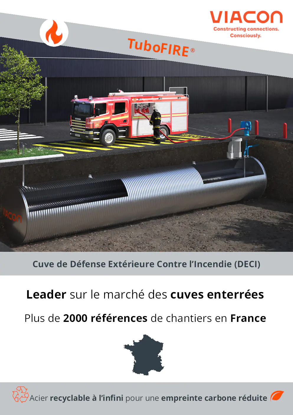 Image du document pdf : Brochure du produit TuboFIRE - Cuve de Défense Extérieure Contre l