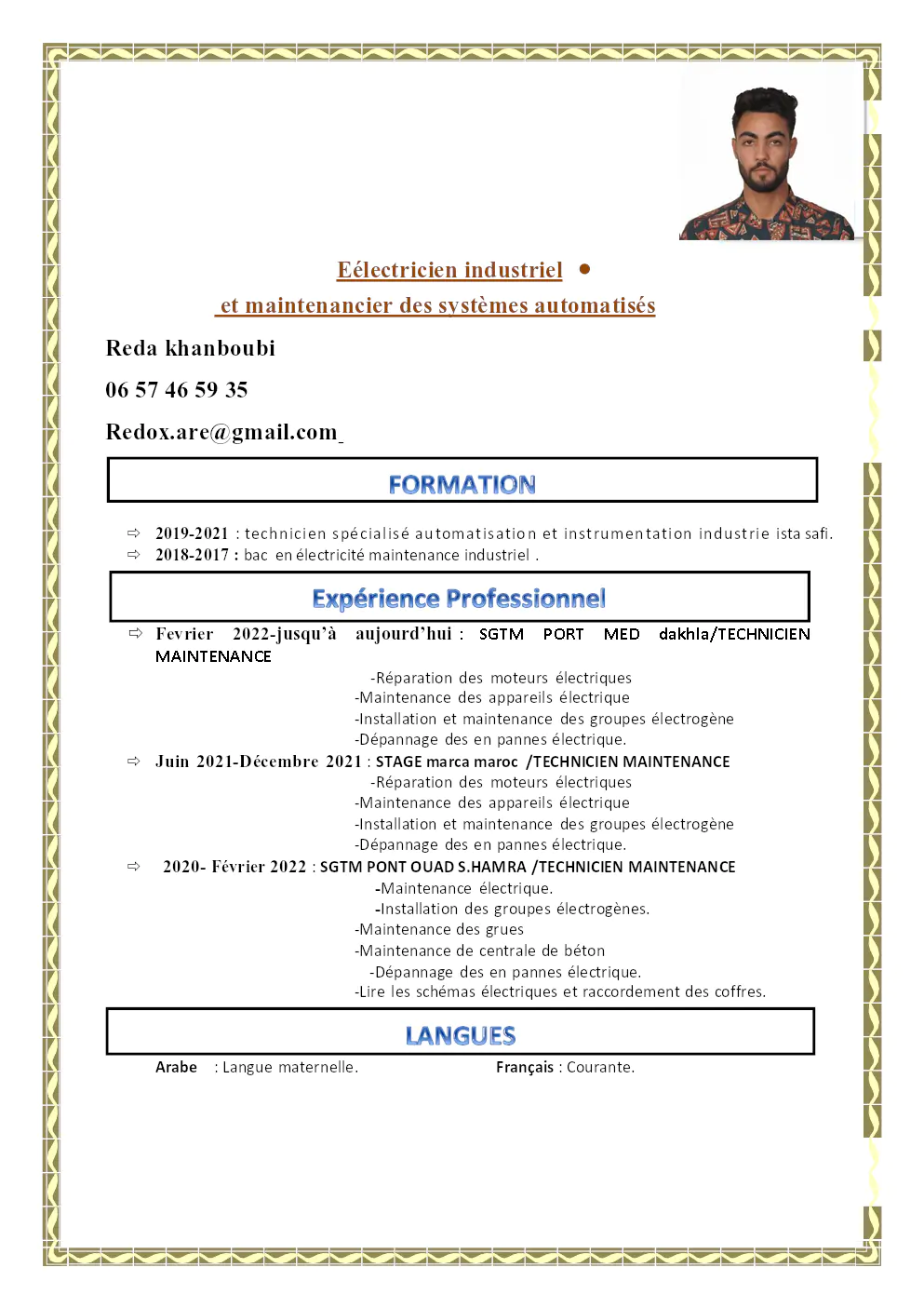 Image du document pdf : cv d