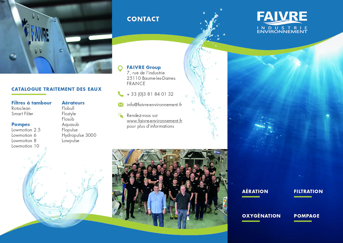 Image du document pdf : catalogue traitement des eaux de faivre group  