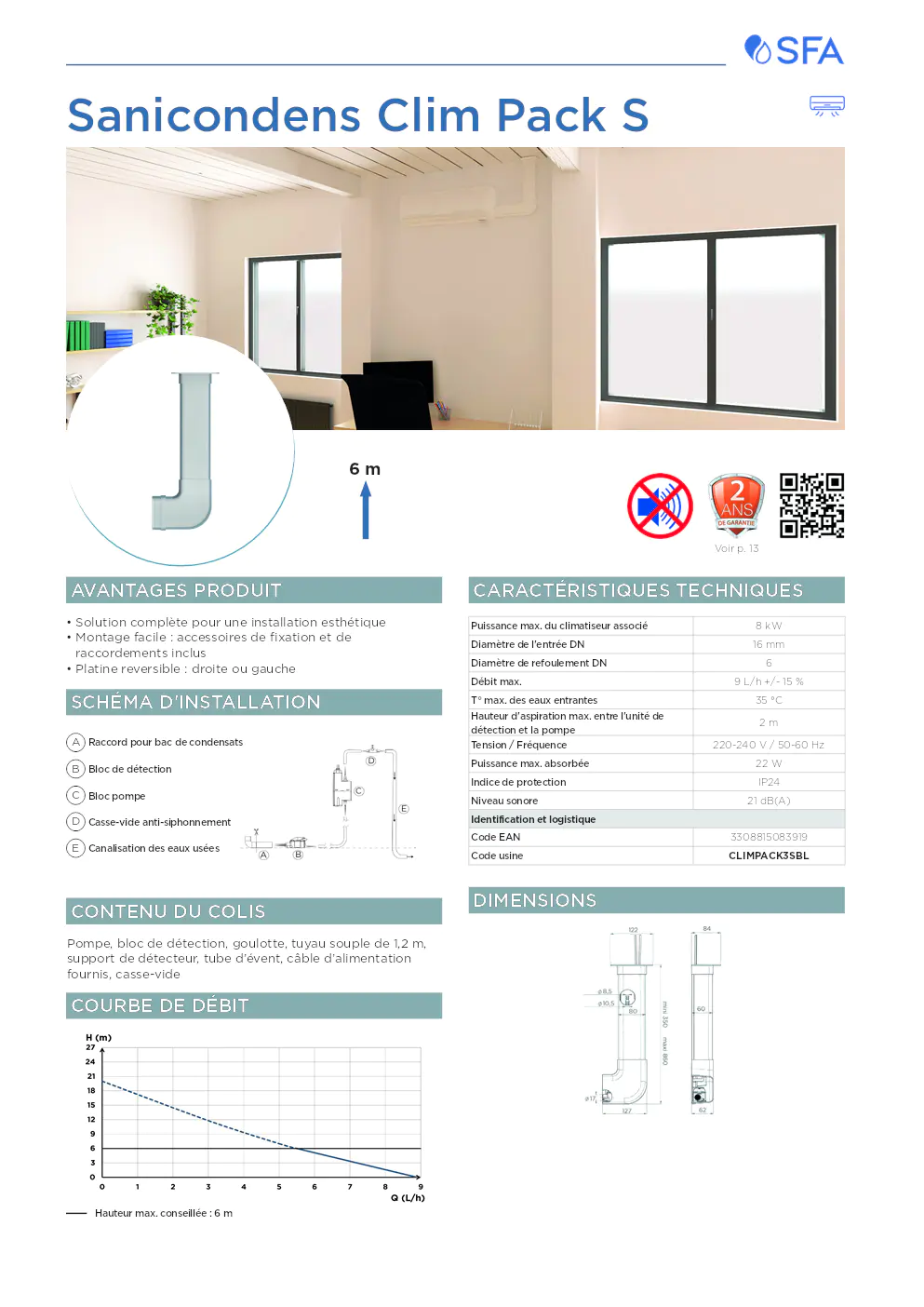 Image du document pdf : fiche technique du sanicondens clim pack s  