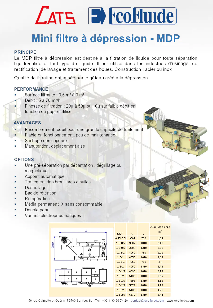 Image du document pdf : brochure du mini filtre à dépression mdp  