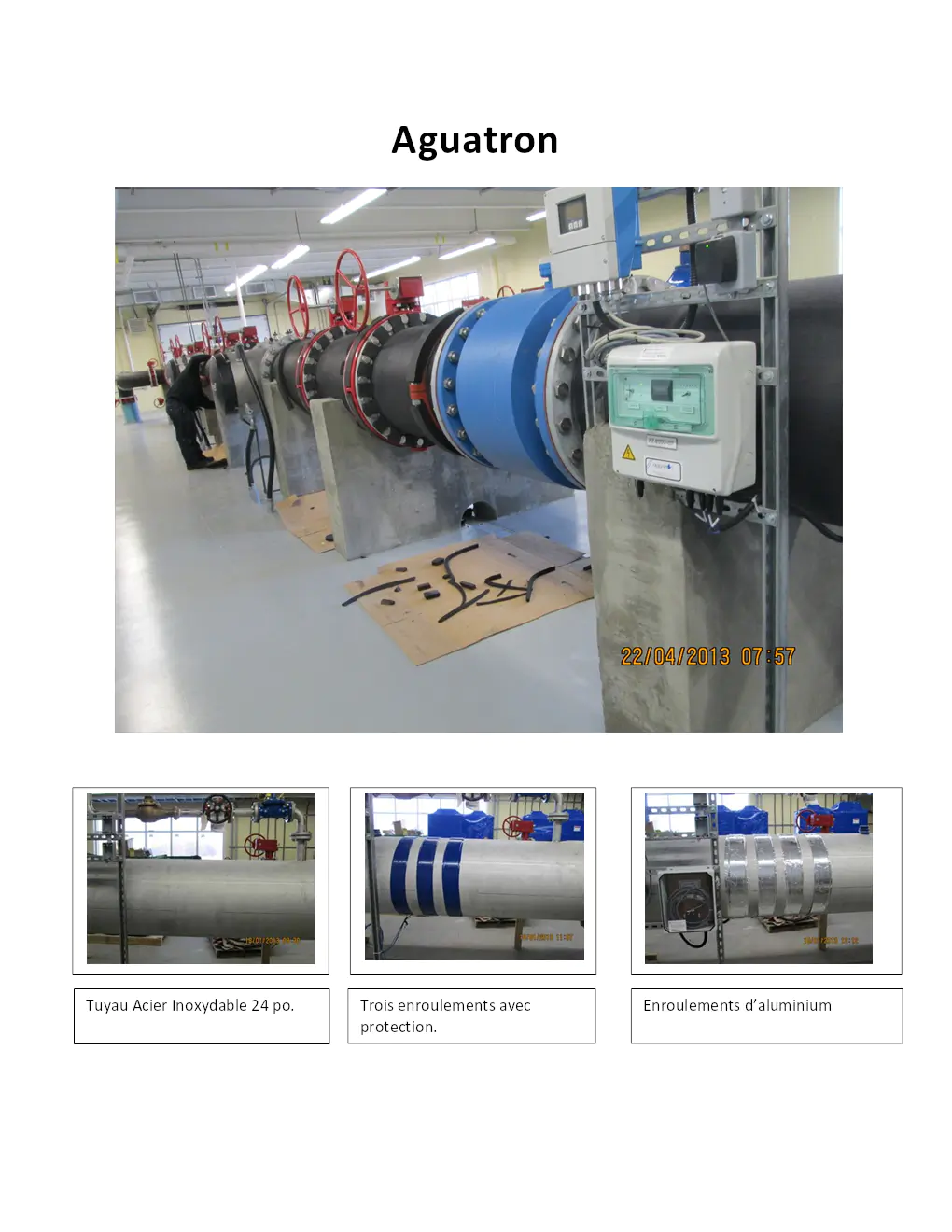 Image du document pdf : fiche technique tuyau acier inoxydable aguatron  