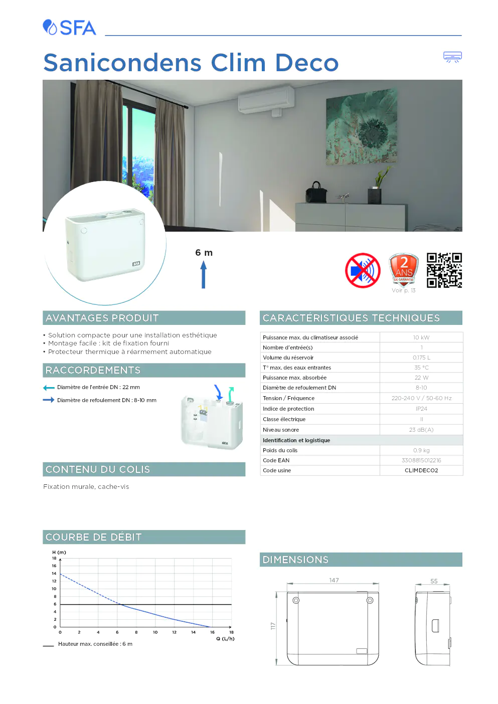 Image du document pdf : fiche technique du sanicondens clim deco  