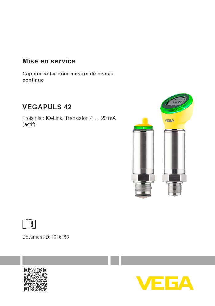 Image du document pdf : Manuel de mise en service du VEGAPULS 42  