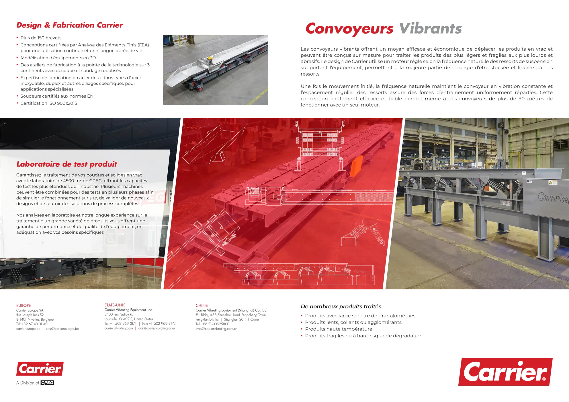 Image du document pdf : brochure des convoyeurs vibrants de carrier europe s.a.  