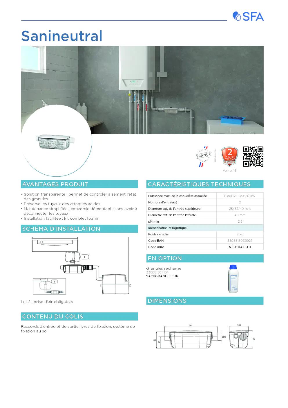 Image du document pdf : fiche technique sanineutral  