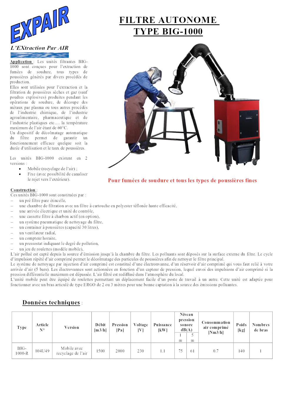 Image du document pdf : manuel du filtre autonome type big-1000  