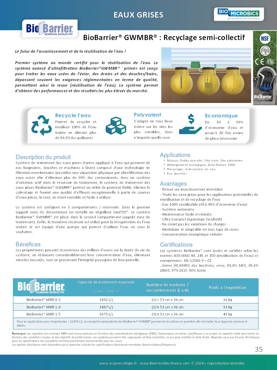 Image du document pdf : brochure du système de traitement des eaux grises biobarrier gwmbr  