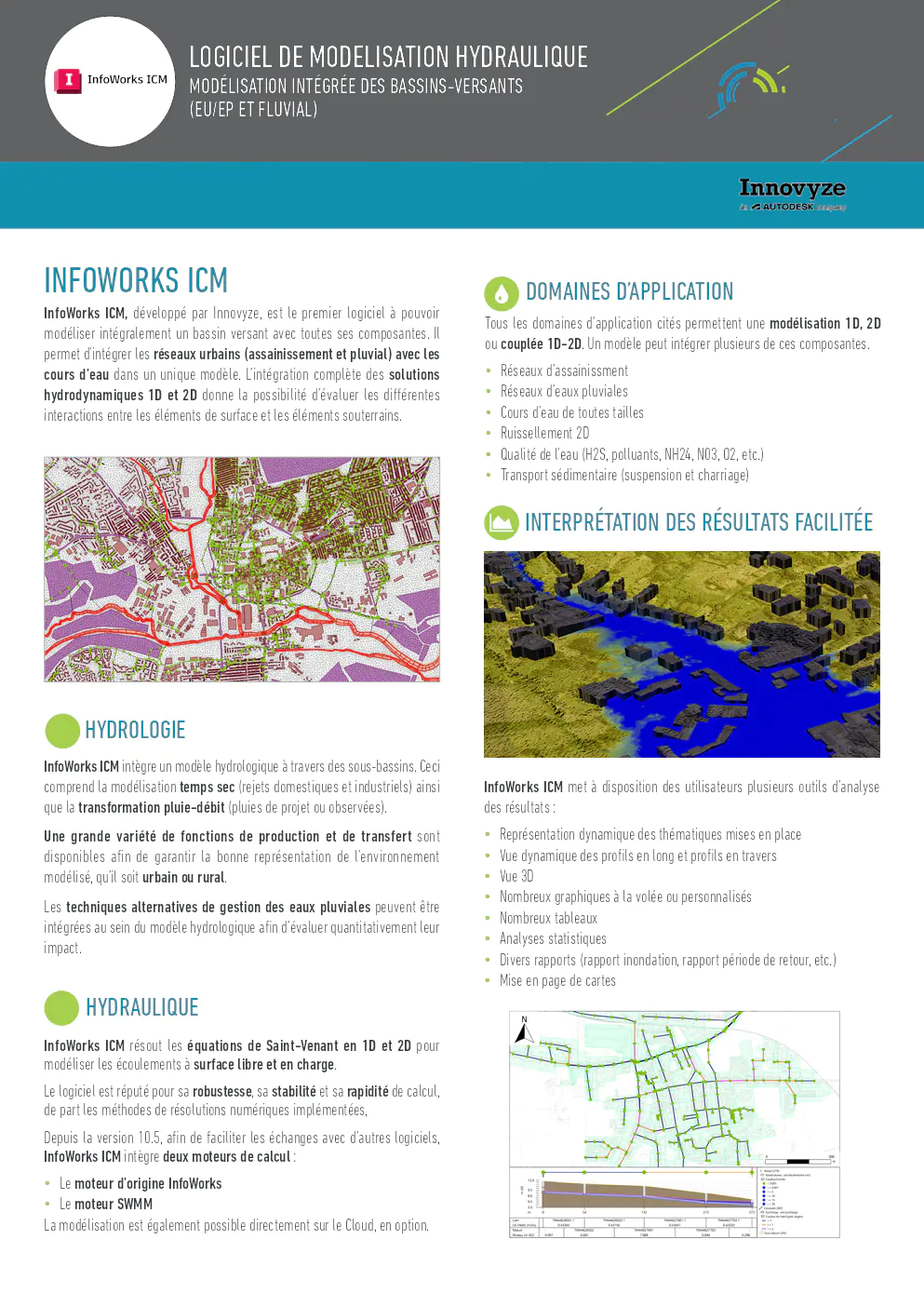 Image du document pdf : brochure du logiciel de modélisation hydraulique infoworks icm  