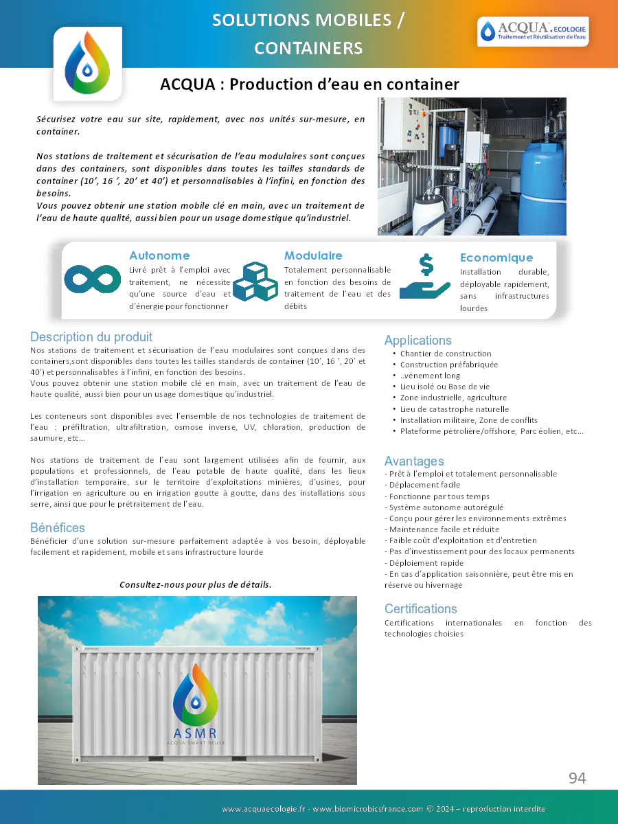 Image du document pdf : solutions mobiles en containers acqua pour la production d