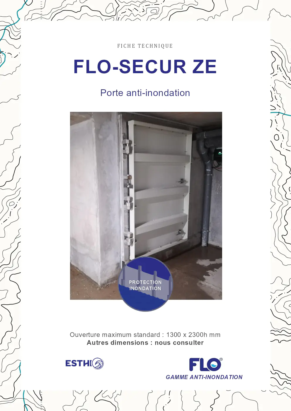 Image du document pdf : Fiche Technique Porte FLO SECUR ZE  