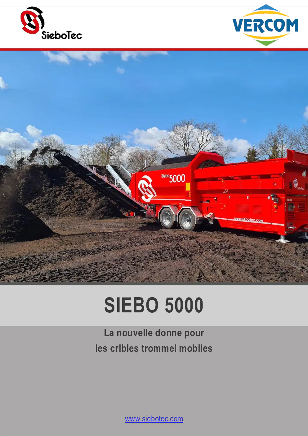 Image du document pdf : brochure sur le crible trommel mobile siebo 5000  