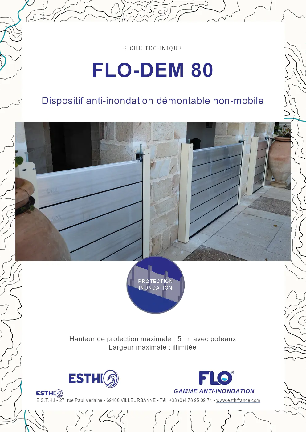 Image du document pdf : fiche technique du dispositif anti-inondation flo-dem 80  