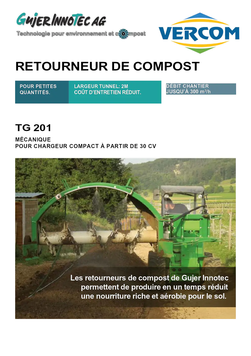 Image du document pdf : brochure sur les retourneurs de compost TG 201, TG 231 et TG 301  