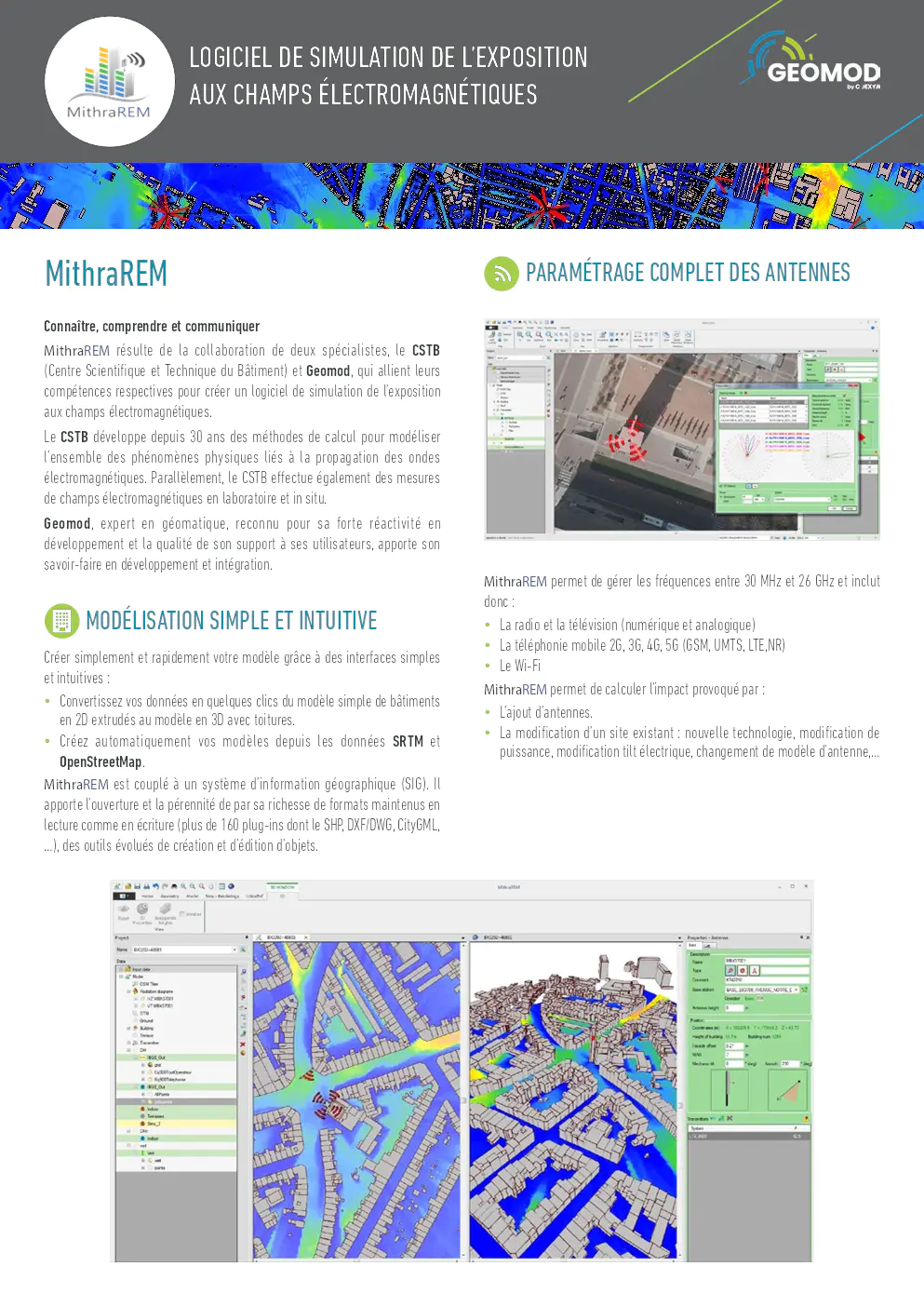 Image du document pdf : brochure du logiciel de simulation mithrarem pour l