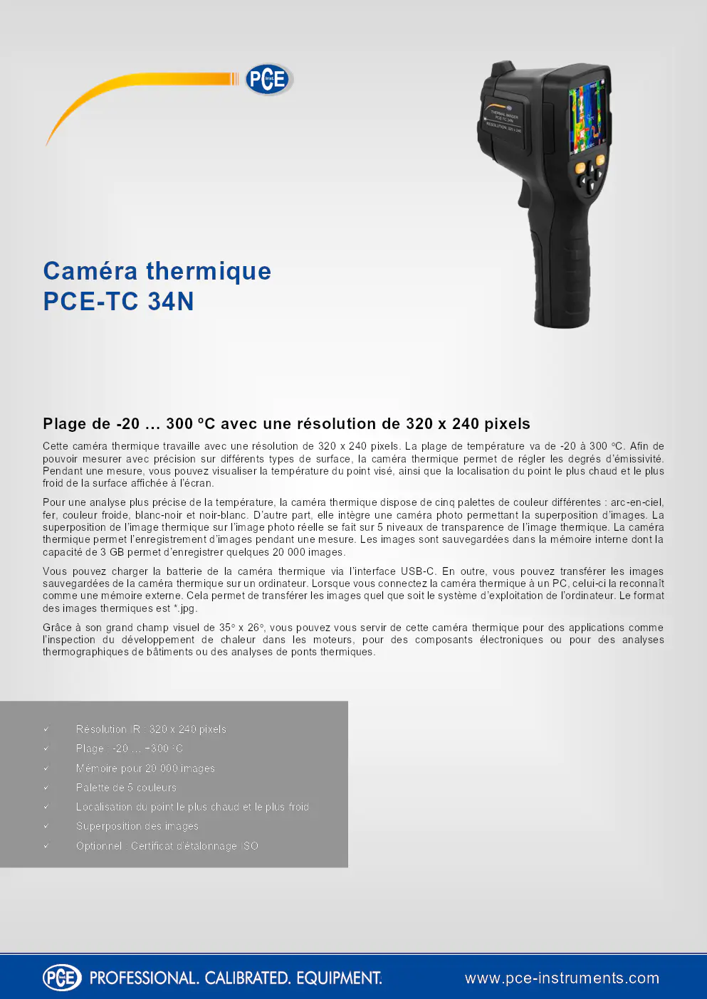 Image du document pdf : manuel utilisateur de la caméra thermique pce-tc 34n  