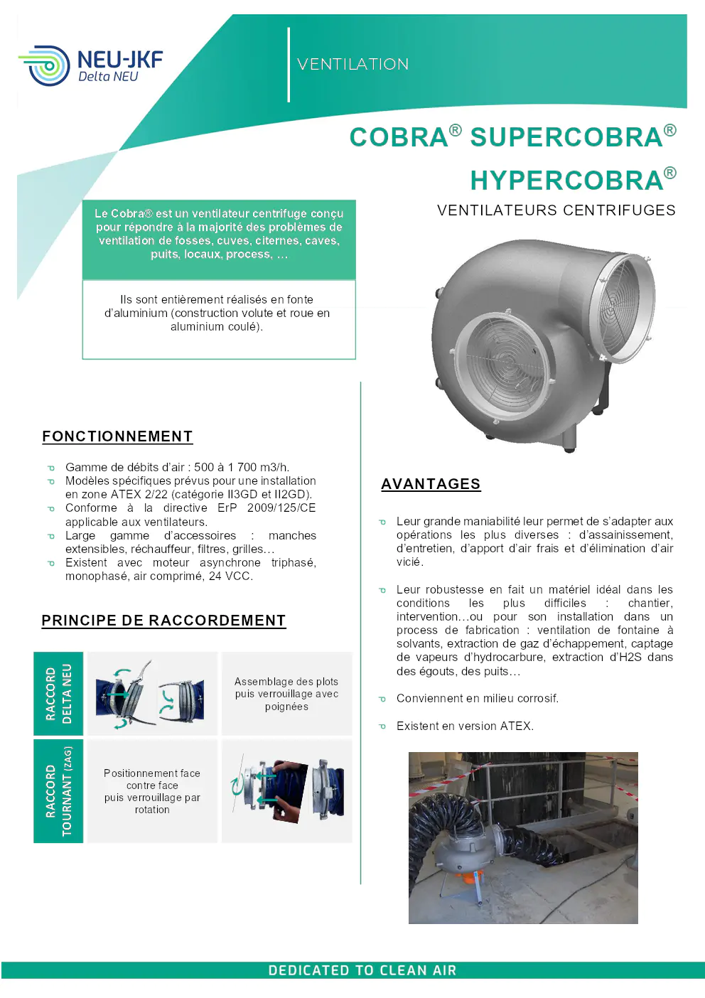 Image du document pdf : brochure des ventilateurs centrifuges cobra, supercobra, hypercobra  