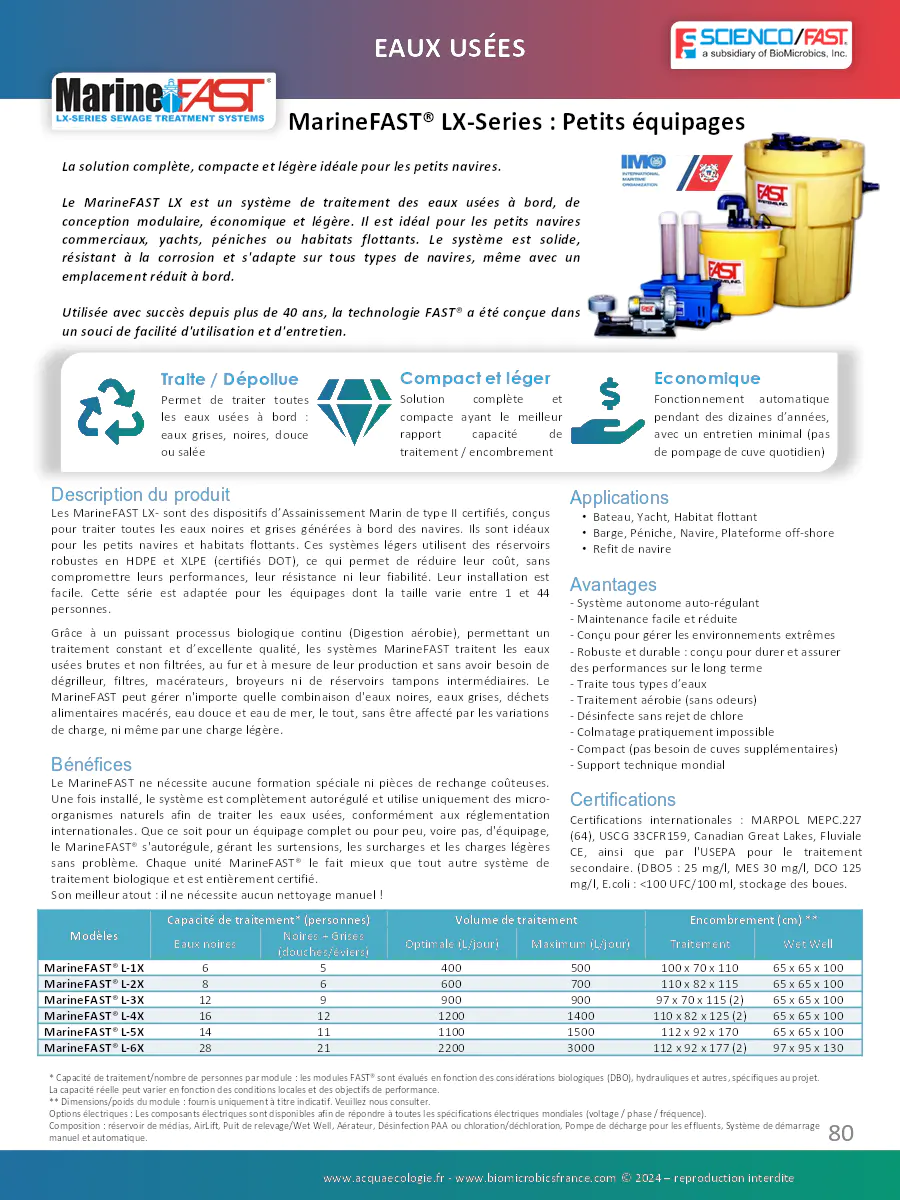 Image du document pdf : brochure du produit marinefast lx-series pour petits équipages  