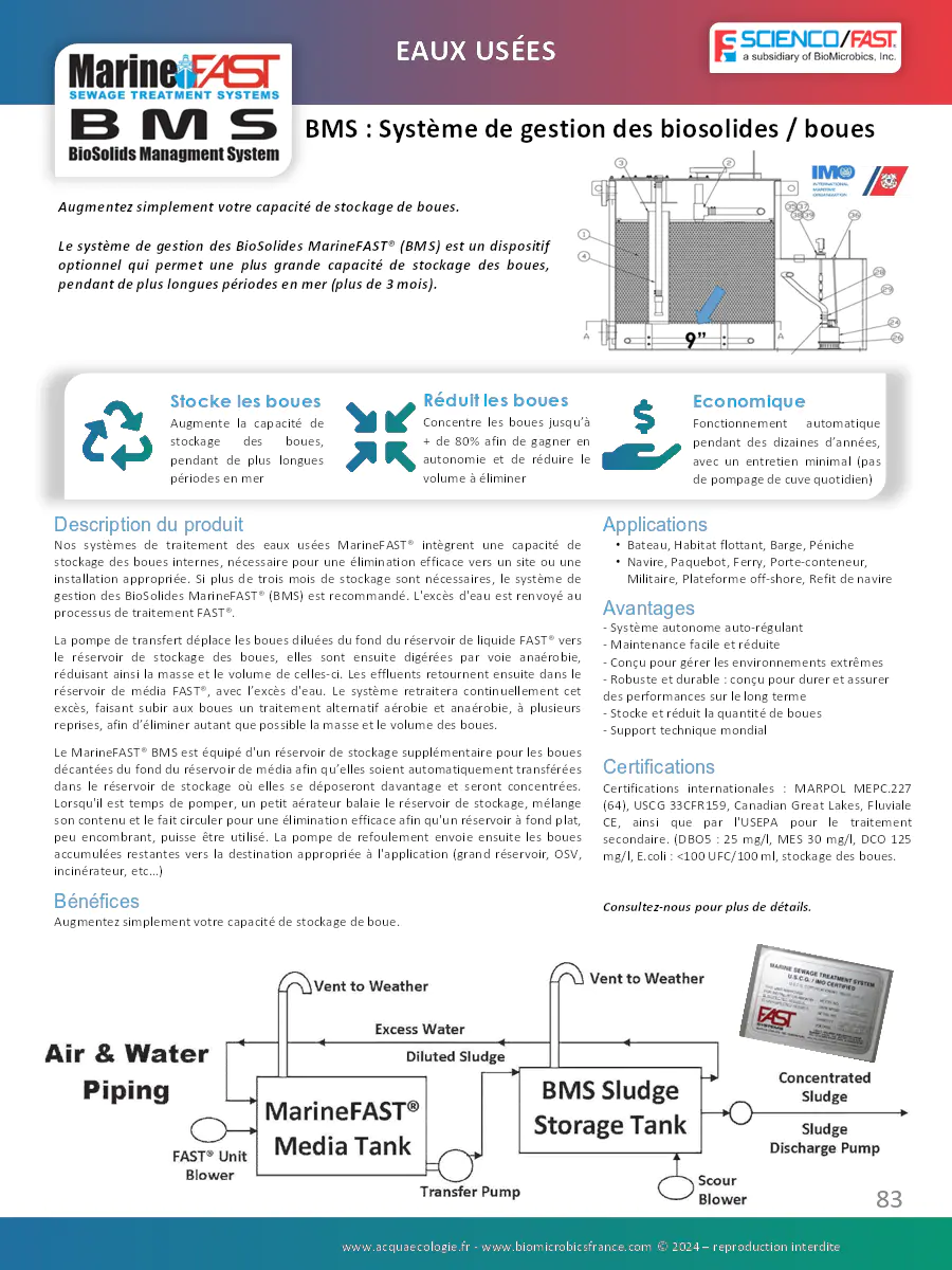 Image du document pdf : système de gestion des biosolides MarineFAST BMS  