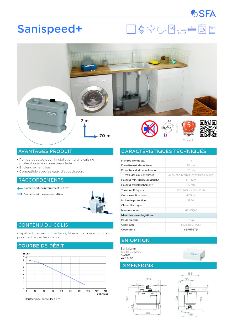 Image du document pdf : guide du produit de la pompe pour cuisine et buanderie  