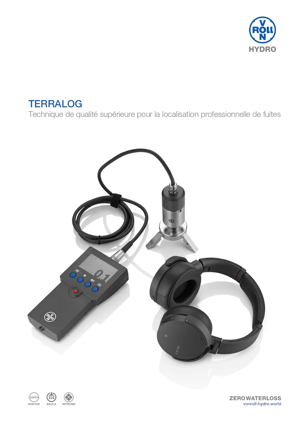 Image du document pdf : brochure du microphone terralog pour localisation de fuites  