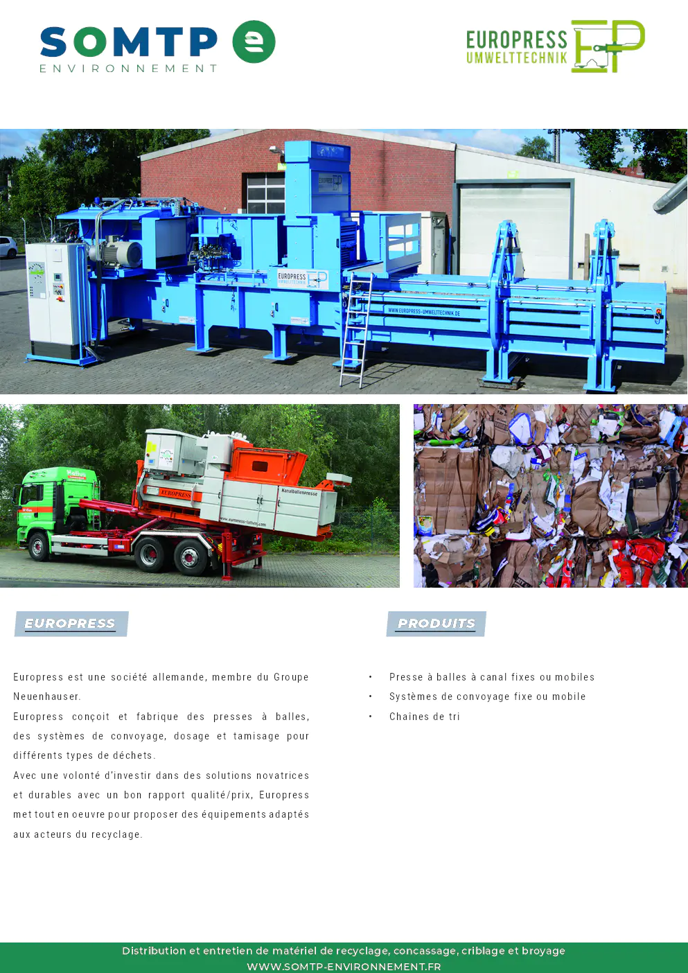 Image du document pdf : brochure des presses à balles europress  