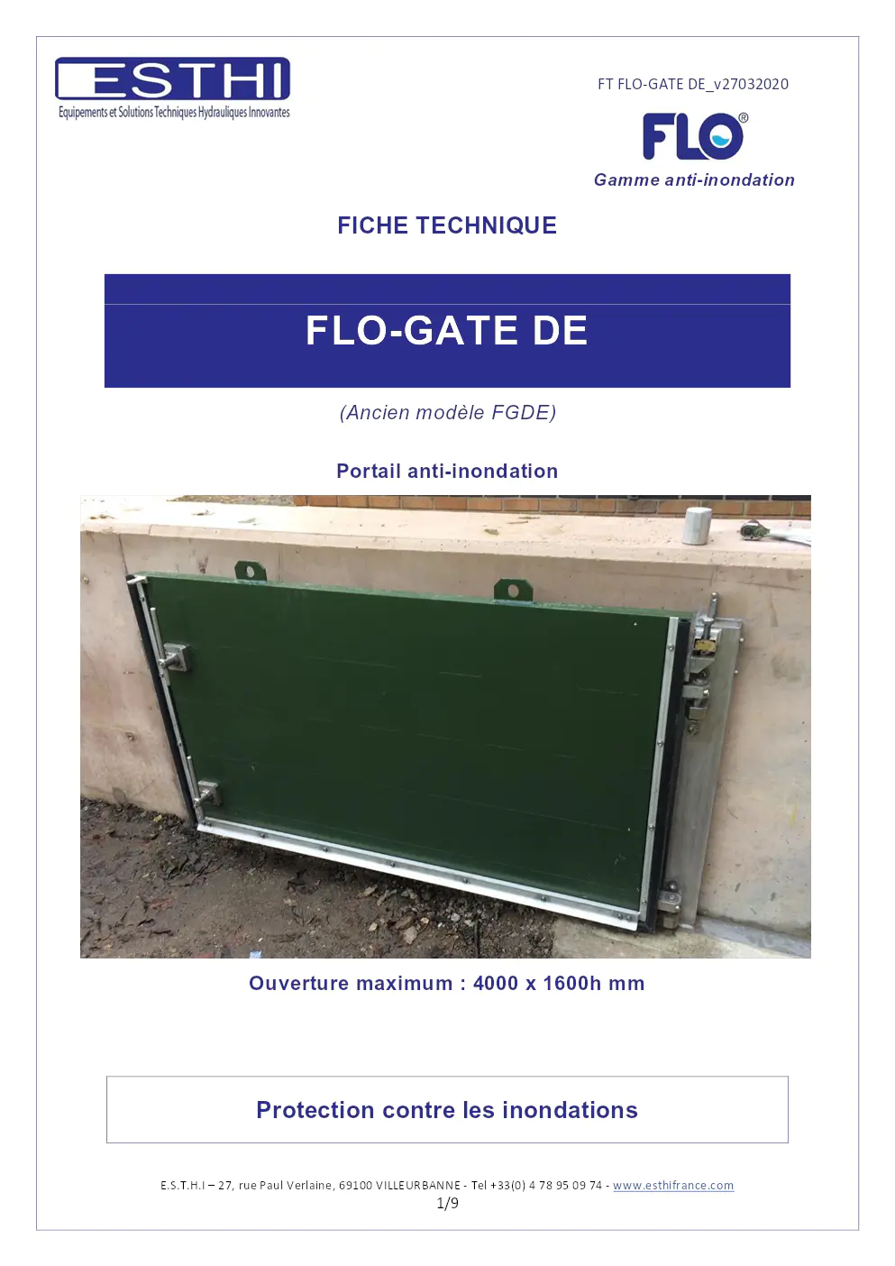 Image du document pdf : Fiche technique FLO-GATE DE v27032020  