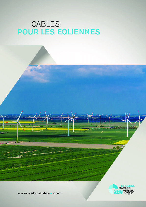 Image du document pdf : SAB France - Câbles pour les éoliennes  