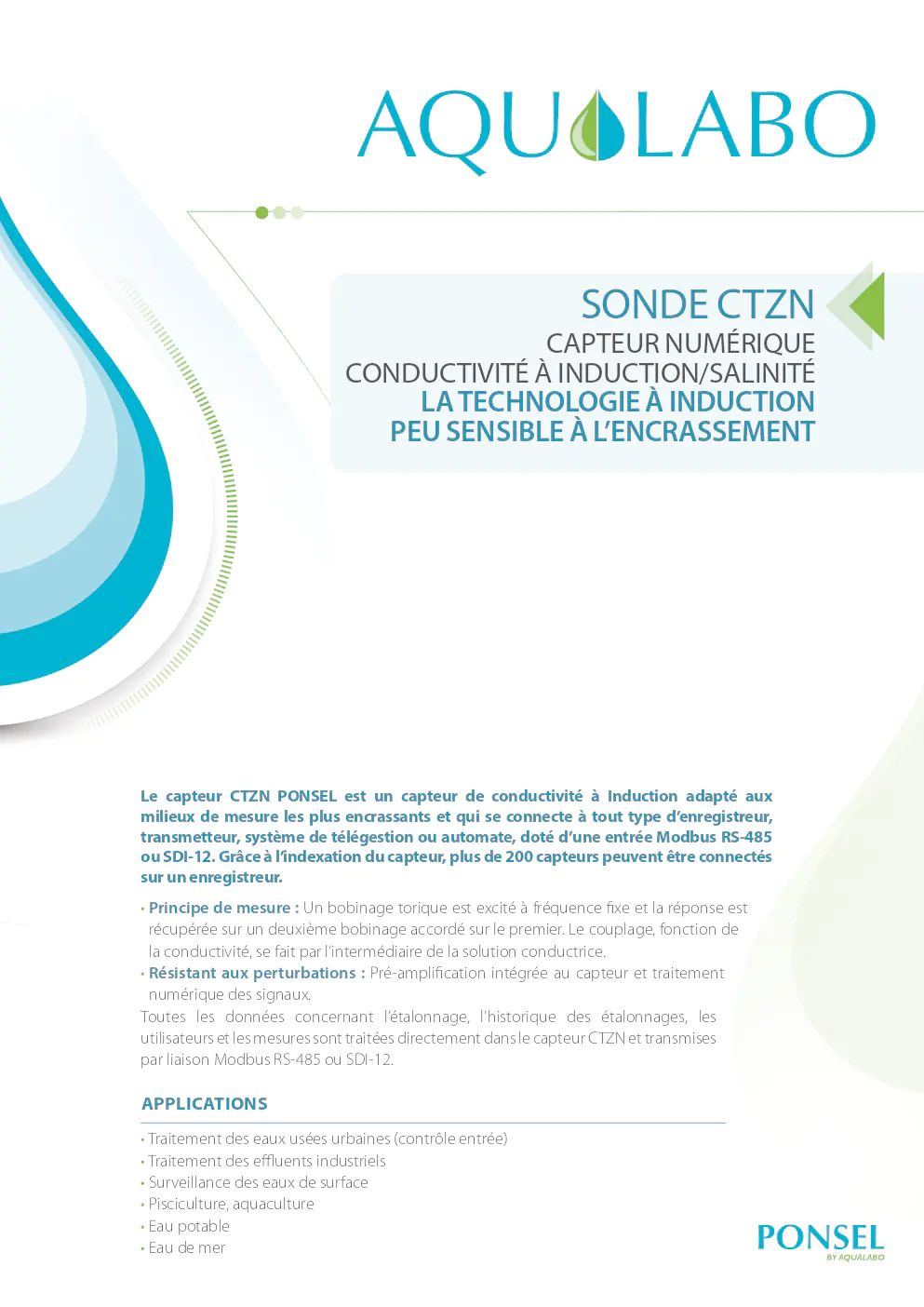 Image du document pdf : brochure sur la sonde ctzn de ponsel  